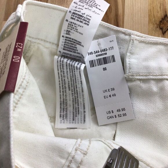 HOLLISTER lace mini jorts jeans shorts distressed white denim size 0 ripped - Picture 4 of 9